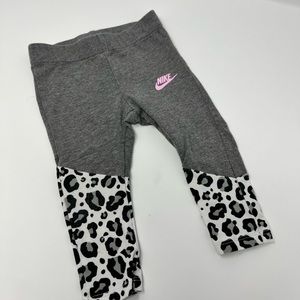 Nike grey with leopard print bottom pants